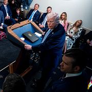 USA:s president Donald Trump och försvarsminister Pete Hegseth.