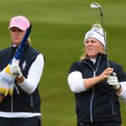 Anna Nordqvist och Caroline Hedwall på Gleneagles.