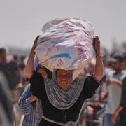 En palestinsk kvinna i Rafah.