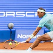 Rafael Nadal under matchen mot Cameron Norrie den 18 juli 2024 i Båstad. 