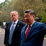 Kinas och USA:s presidenter Xi och Trump vid toppmötet i Peking i maj i år.