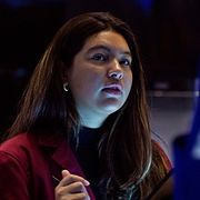 Tradern Ashley Lara på New York Stock Exchange. Arkivbild.