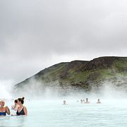 Blå lagunen söder om Reykjavik.