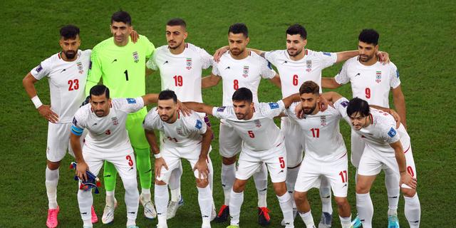 Irans lag inför matchen.  MOLLY DARLINGTON / REUTERS