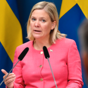 Finansminister Magdalena Andersson och EU-kommissionens ordförande Ursula von der Leyen.