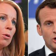 Annie Lööf och Emmanuel Macron.