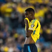 Alexander Isak under matchen. 