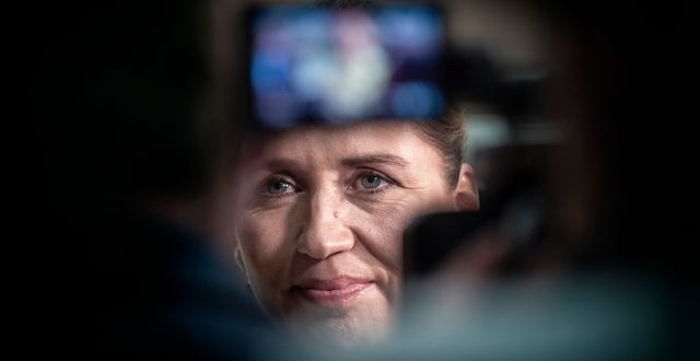 Danska S-ledaren Mette Frederiksen. Liselotte Sabroe / TT NYHETSBYRÅN