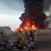 Akrivfoto: En tidigare israelisk attack mot Hodeida, 29 september 2024. 