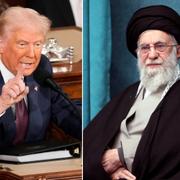 Donald Trump och Ayatollah Ali Khamenei.