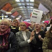 Manifestationen på Centralen i Stockholm.