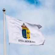 Flagga utanför Svea hovrätt. Arkivbild.