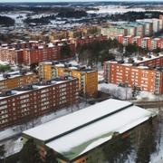 Vy över Stockholmsförorten Husby. 
