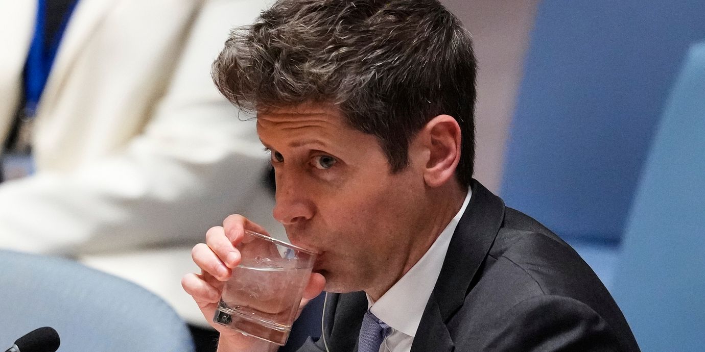 Open AI:s vd Sam Altman i FN:s generalförsamling i går.