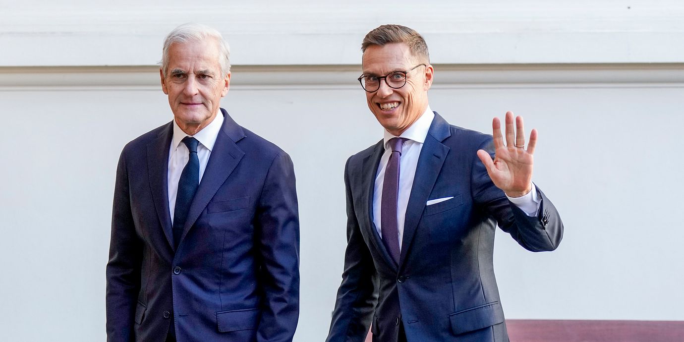 Norges statsminister Jonas Gahr Støre och Finlands president Alexander Stubb.