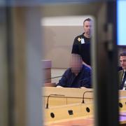 Den misstänkte 24-åringen under rättegången