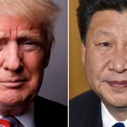 Presidenterna Donald Trump och Xi Jinping.