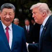 Donald Trump och Xi Jinping.