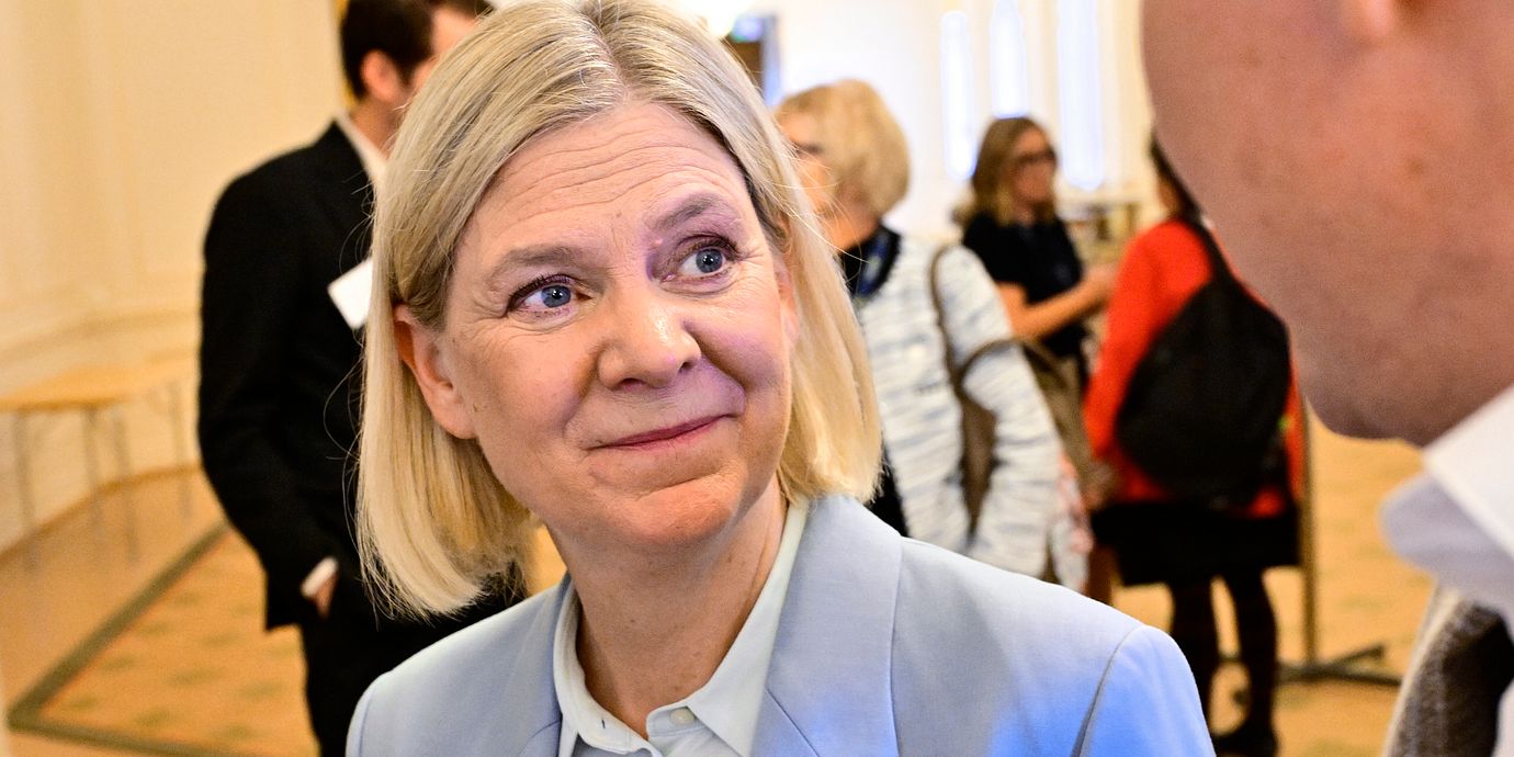 Socialdemokraternas partiledare Magdalena Andersson (S).