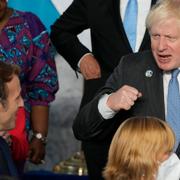 Emmanuel Macron och Boris Johnson under G20-mötet. 