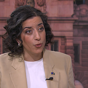 Simona Mohamsson i Morgonstudion på tisdagsmorgonen.