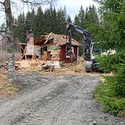 Stugan där mannens hittades död.