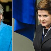 Herman Lindqvist och Polens premiärminister Beata Szydlo