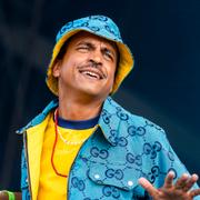 Timbuktu och Damn uppträder under Lollapaloozafestivalen på Gärdet i Stockholm på fredagen.