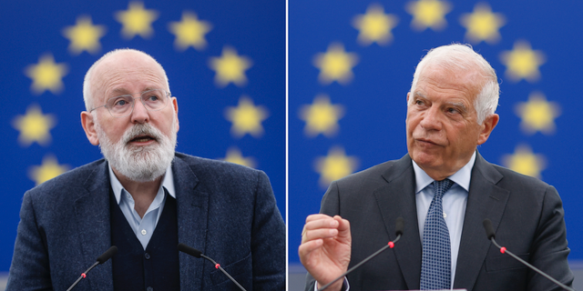 Frans Timmermans och Josep Borrell betonar att de följer alla regler. TT