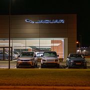 Jaguar-återförsäljare i Slovakien. Illustrationsbild.