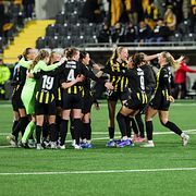 Häcken jublar efter vinsten.