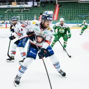 Linus Nässén under final fyra i SHL mellan Rögle och Växjö den 8 maj 2021 i Ängelholm.