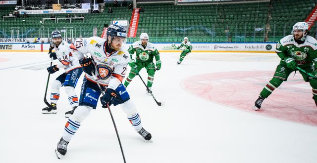 Linus Nässén under final fyra i SHL mellan Rögle och Växjö den 8 maj 2021 i Ängelholm. PETTER ARVIDSON / BILDBYRÅN