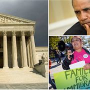 Arkivbilder: Högsta domstolen i Washington, Barack Obama och en demonstrant utanför Vita huset.
