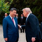 Presidenterna Donald Trump och Xi Jinping vid toppmötet i maj i år.
