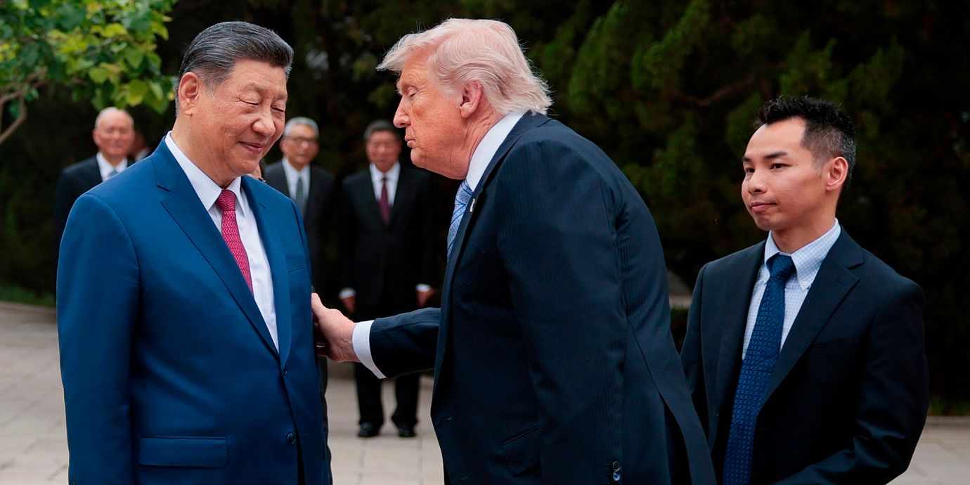Presidenterna Donald Trump och Xi Jinping vid toppmötet i maj i år.