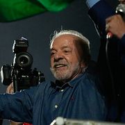 Brasiliens president Luiz Inacio Lula da Silva på valnatten.