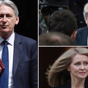 Philip Hammond, Boris Johnson och Esther McVey. 