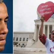 Obama. Demonstrant utanför amerikanska HD i Washington DC.