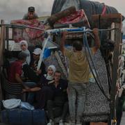 Invånare flyr från Gaza stad (1 september).