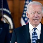 President Joe Biden och vice president Kamala Harris i Atlanta.  