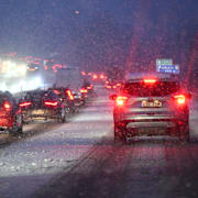 Snöväder i Mellansverige på nyårsdagen. 