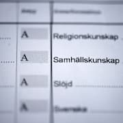 Slutbetyg från grundskolan med A i de flesta ämnen 