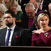 
Jimmie Åkesson (SD) och Ebba Busch (KD) 2023. Arkivbild.