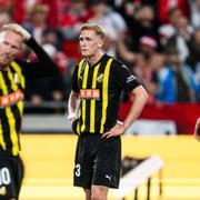 Olle Samuelsson deppar efter matchen. 