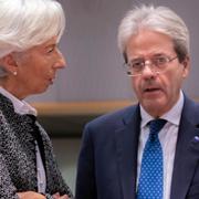 Gentiloni och ECB-chefen Christine Lagarde.