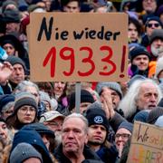 Demonstrationer i Frankfurt på lördagen.