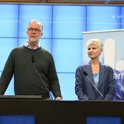 Liberalernas partiledare Johan Pehrson (L), partisekreterare Gulan Avci (L) och Anna Maria Corazza Bildt.