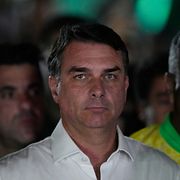 Flávio Bolsonaro på valkvällen.