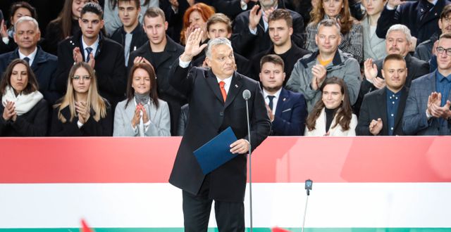 Ungerska premiärministern Viktor Orbán.  Laszlo Balogh / AP